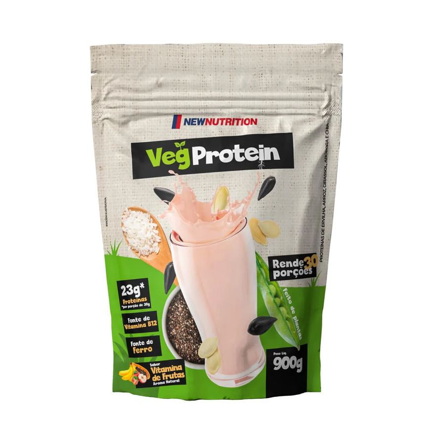 Newnutrition Proteína Vegetal Vitamina de Frutas em Pó 900g