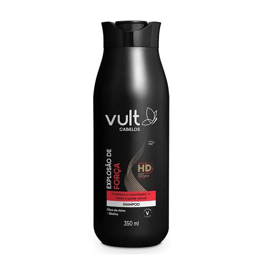 Vult Shampoo Vegano Explosão de Força Anticaspa 350ml