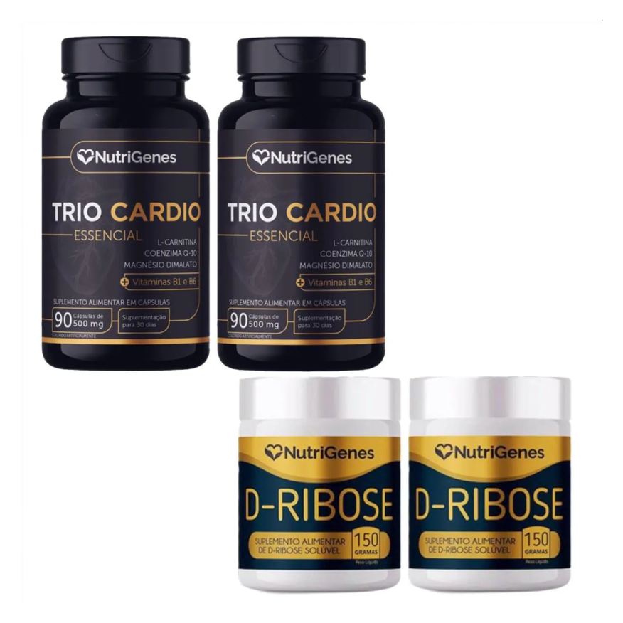 Nutrigenes 2x Solução de Sinatra - Trio Cardio + D- Ribose