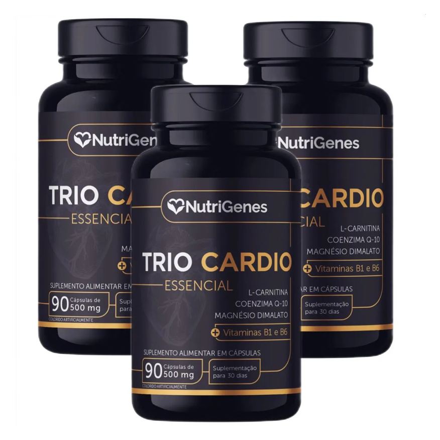 Nutrigenes 3x Trio Cardio- Magnésio- Coq10- L- Carnitina