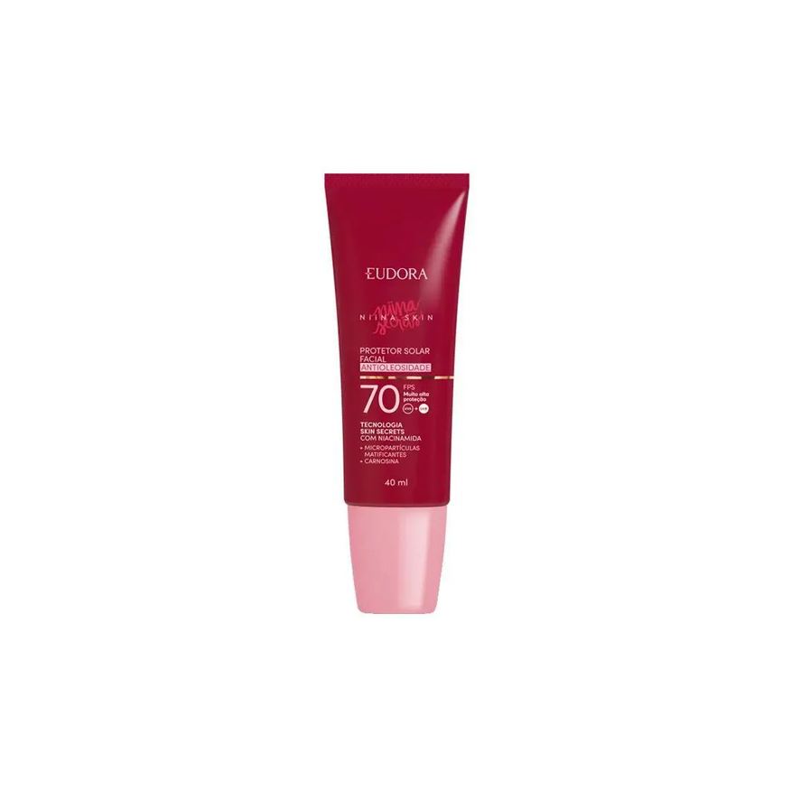 Eudora Niina Skin Fps 70 Protetor Solar Facial Antioleosidade 40ml