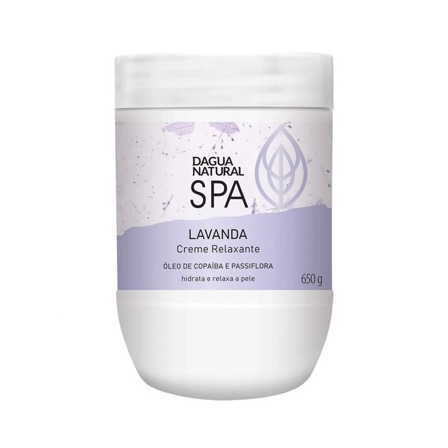 D'Agua Natural Creme de Massagem Spa Lavanda Hidratante E Relaxante Corporal 650g