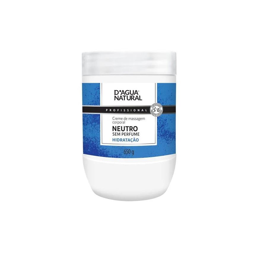 D'Agua Natural CREME DE MASSAGEM D’áGUA NATURAL NEUTRO - 650g
