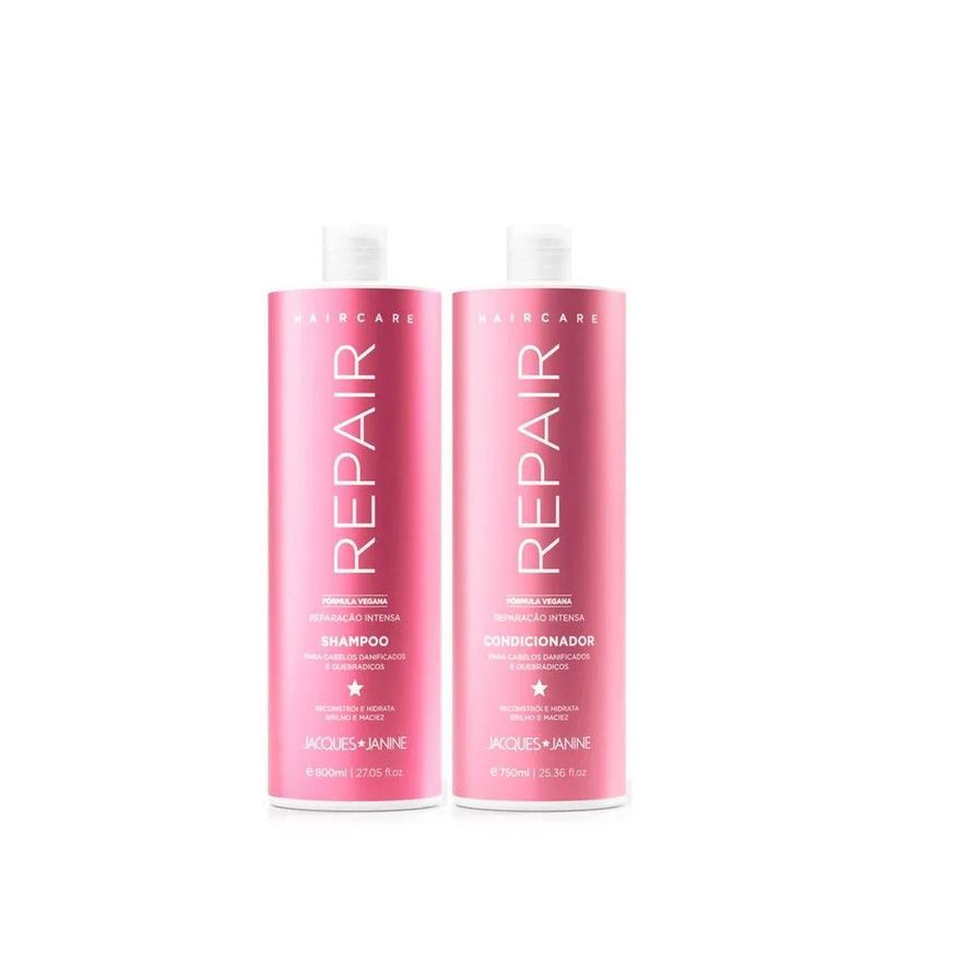 Jacques Janine Professional Kit Jacques Janine Hair Care Repair Shampoo 800ml + Condicionador 750ml