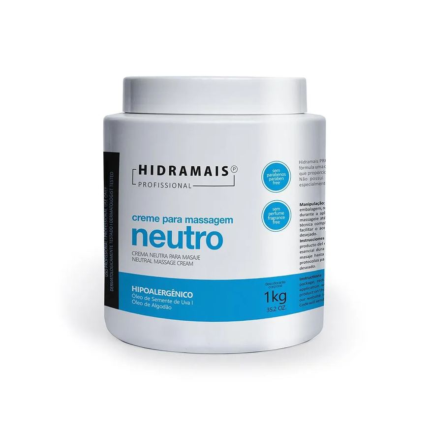 Hidramais Creme de Massagem Neutro - 1000g