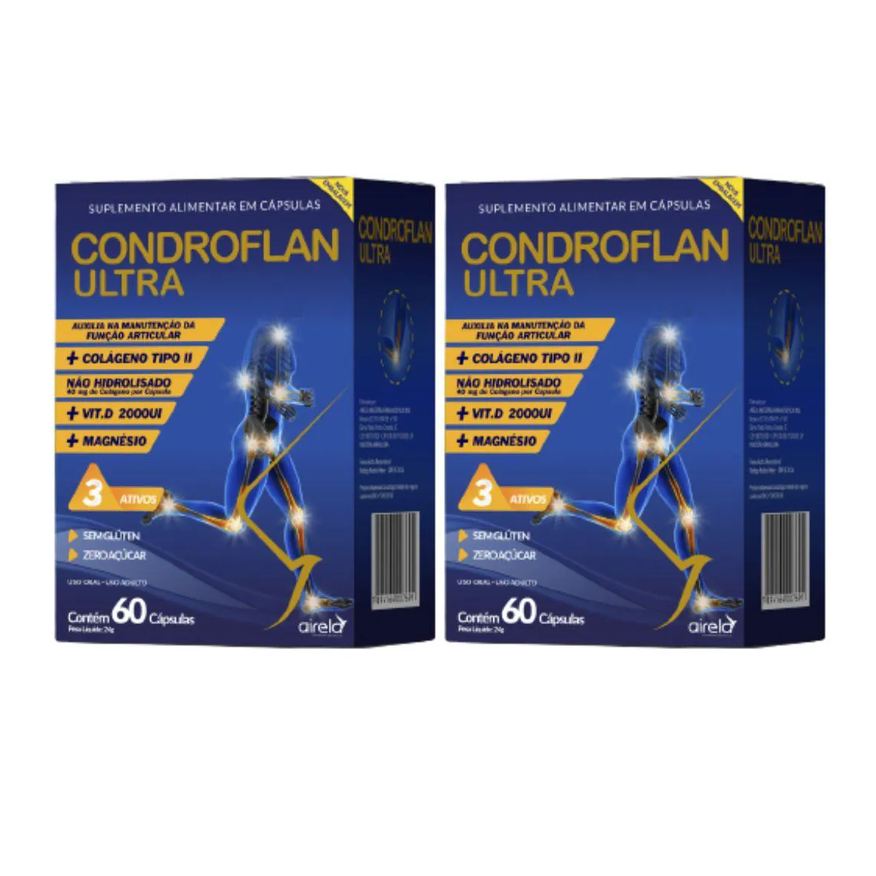 Airela Kit Suplemento Alimentar Condroflan Ultra 60 Cápsulas - 2 Unidades