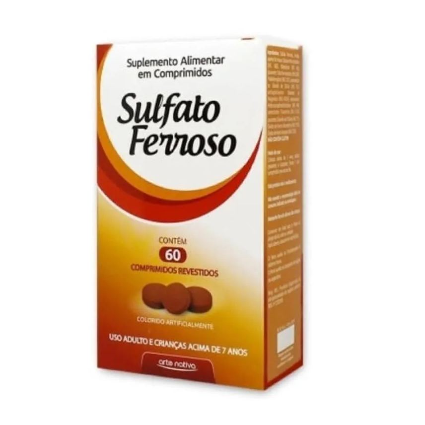 Arte Nativa Sulfato Ferroso 270mg C/60 comprimidos