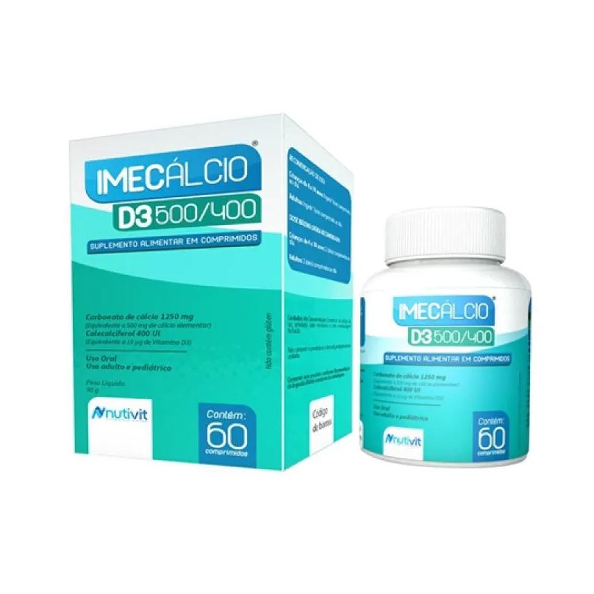 Nutivit Imecálcio D3 500/400mg C/60 comprimidos