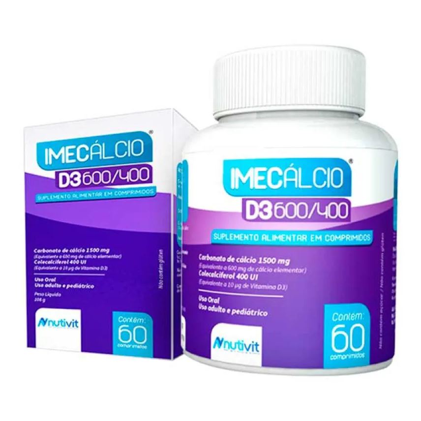 Nutivit Imecálcio 600/400mg C/60 comprimidos