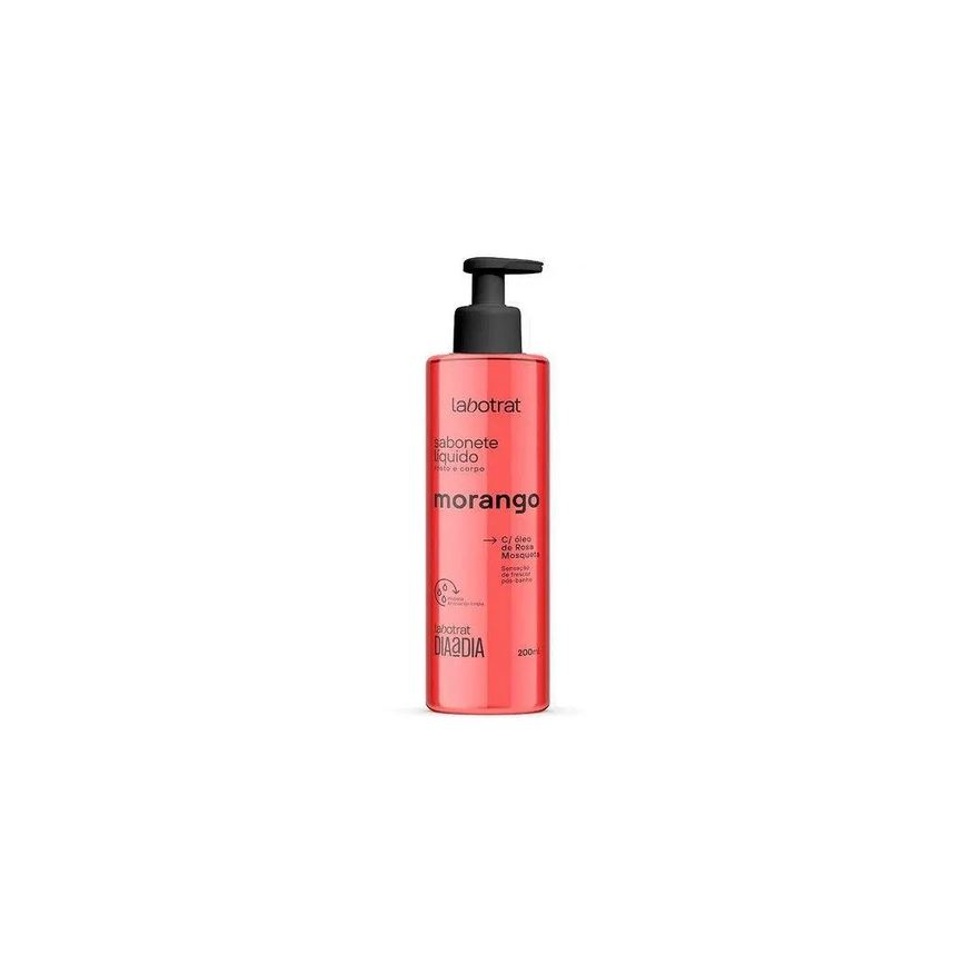 LABOTRAT KIT SABONETE LLíQUIDO 190ml + HIDRATANTE 190ml + ESFOLIANTE 150g + SAIS ESPUMANTES 300g + ESFOLIANTE 300g MORANGO