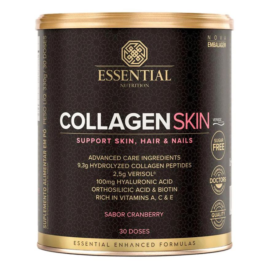 Essential Nutrition Collagen Skin Verisol + Ácido Hialurônico - Cranberry - 330g