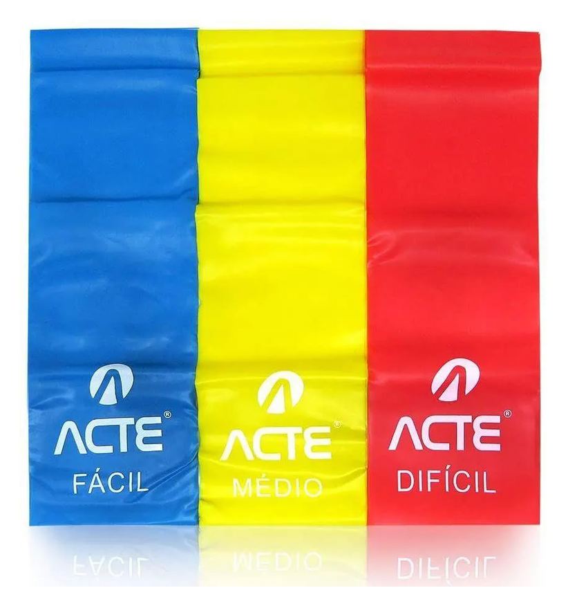 Acte Sports Kit com 3 Faixas - Látex Band - Padrão: Único