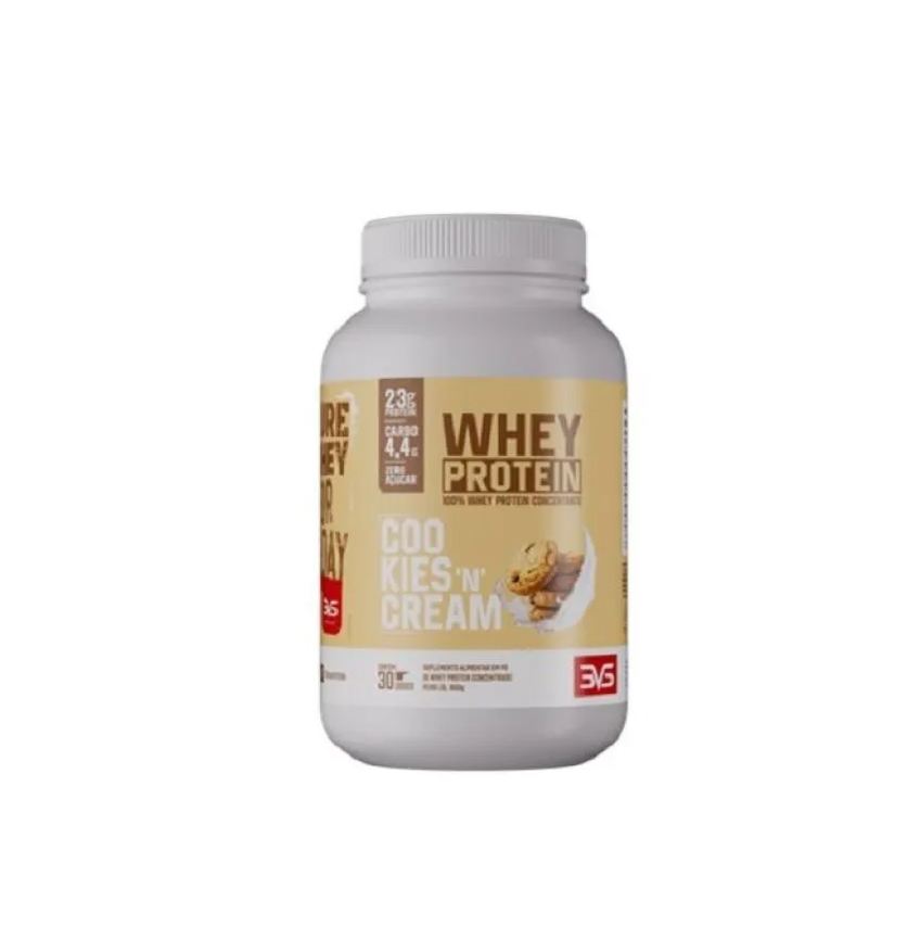 3Vs Nutrition 100% Whey Concentrate (900g) - Sabor: Cookies e Cream
