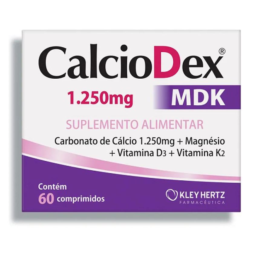 Kley Hertz Suplemento Calciodex Mdk 1250mg 60 cápsulas - Hertz