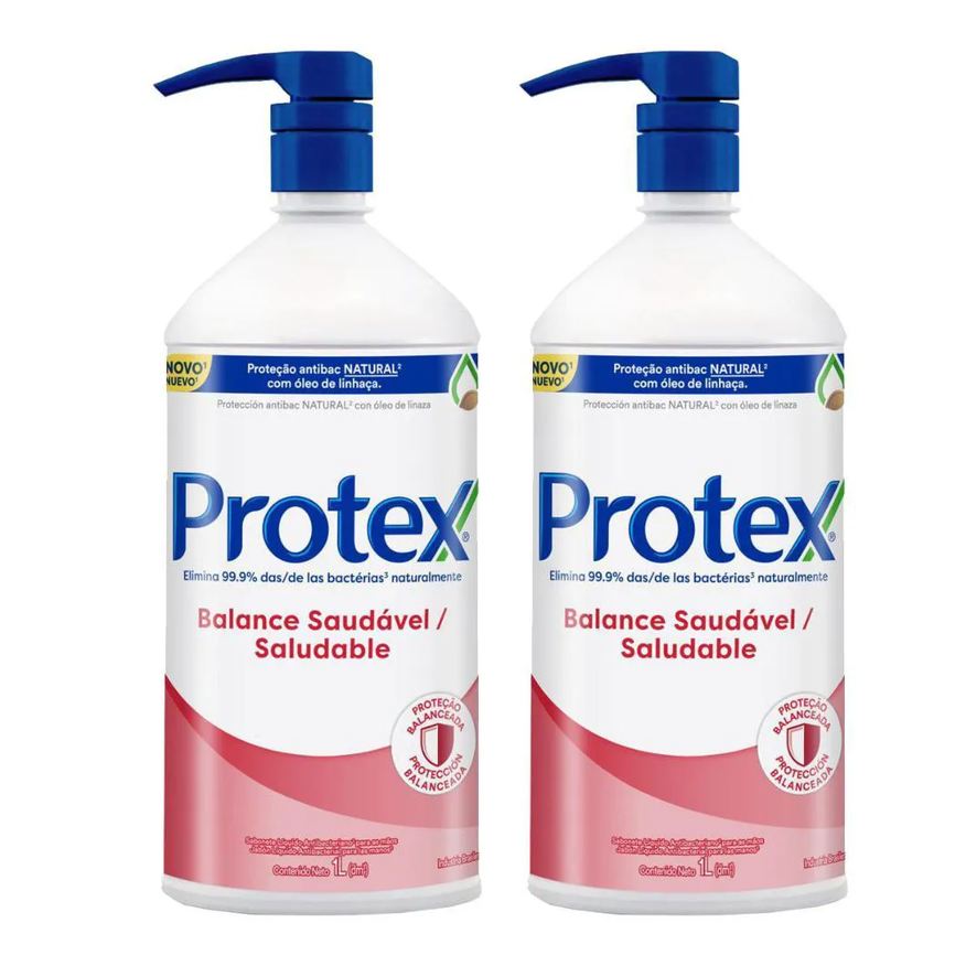 Protex Kit Sabonete Líquido para Mãos Balance 1l com 2 Uni.