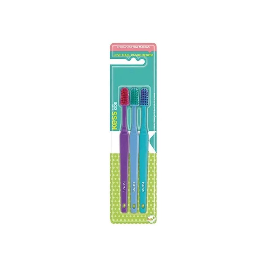 Kess Escova Dental Kids Extra Macia 2581 com 3un