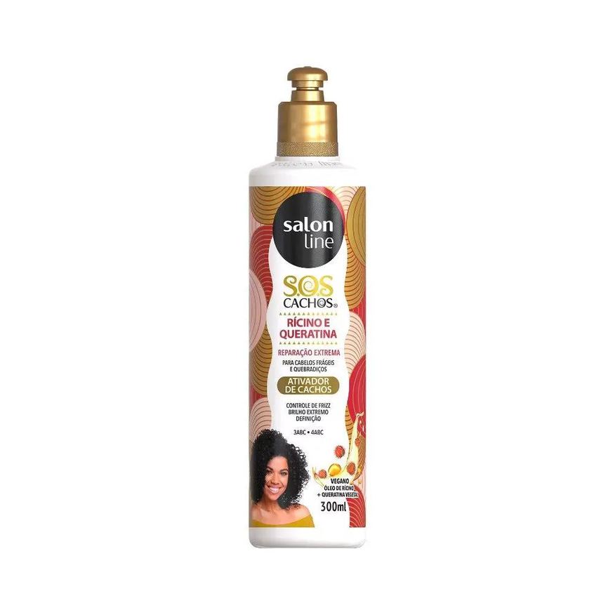 Salon Line Ativador de Cachos Sos Rícino e Queratina 300ml