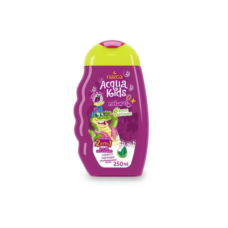 Nazca Shampoo Acqua Kids 2x1 Uva e Aloe Vera 250ml