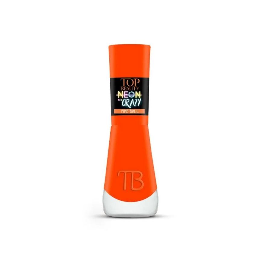 Top Beauty Esmalte Cremoso Premium Neon Crazy Fire Ball