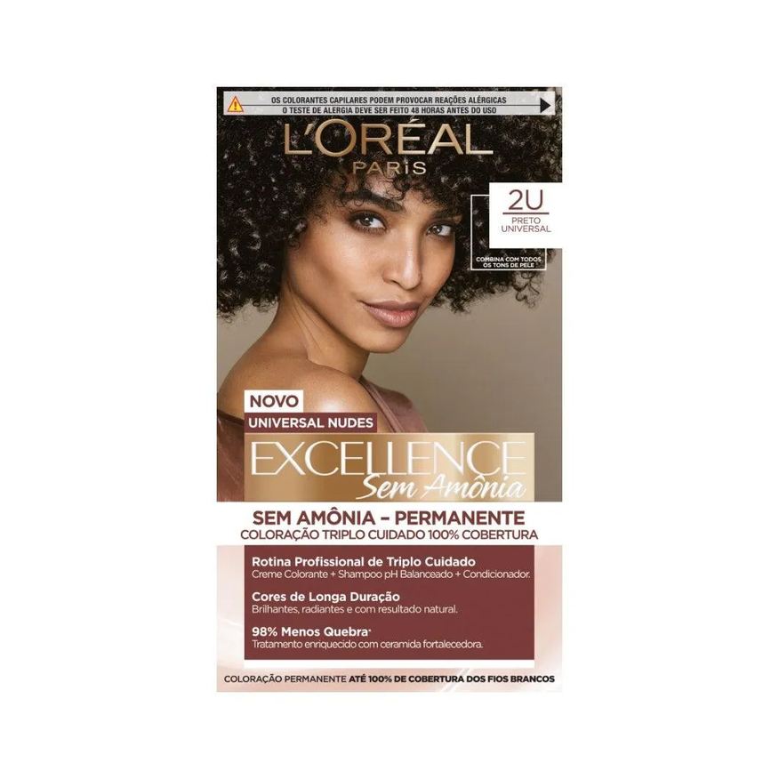 Imedia Coloração Imédia sem Amônia Excellence Universal Nudes Shade Preto 2u