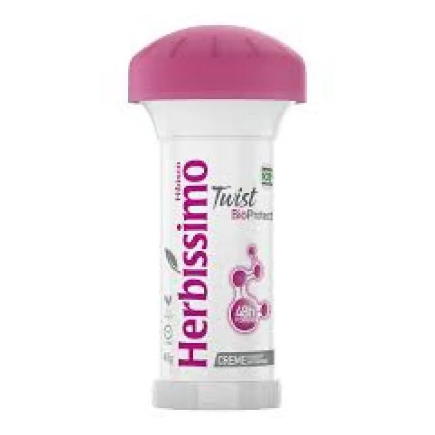 Herbíssimo Desodorante Antitranspirante Creme Twist Bioprotect Hibisco 45g
