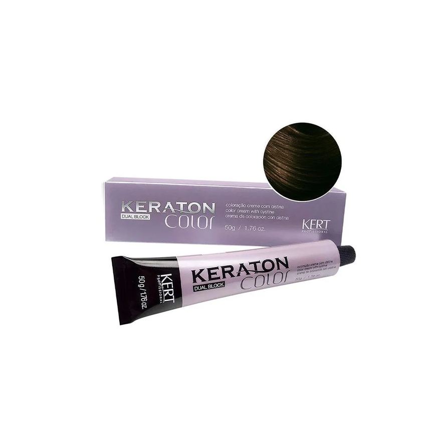 Keraton Tintura Color Dual Block 6.77 Louro Escuro Marrom Intenso