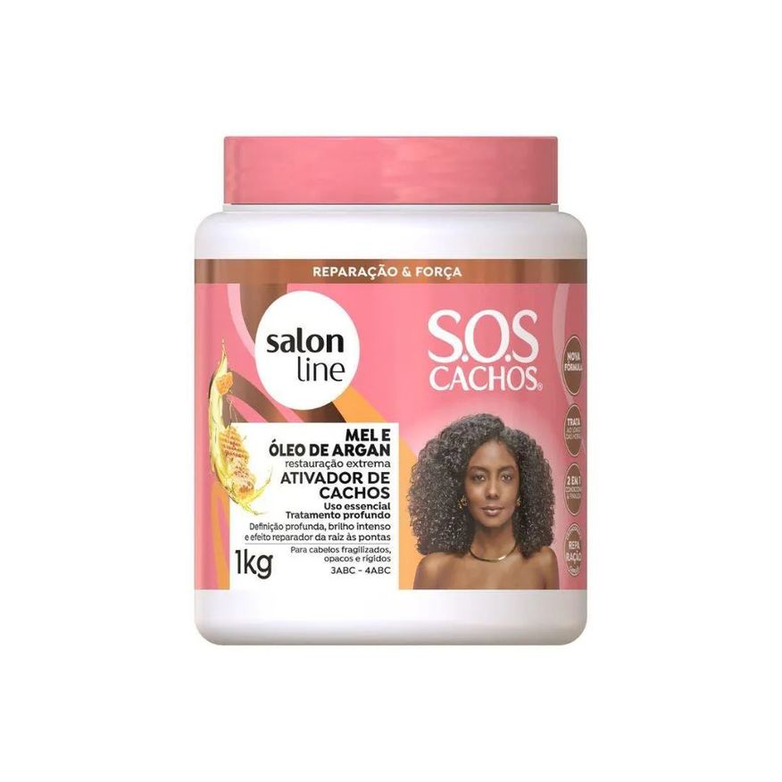 Salon Line Ativador Capilar Condicionador Sos Mel e Oleo de Argan 1kg