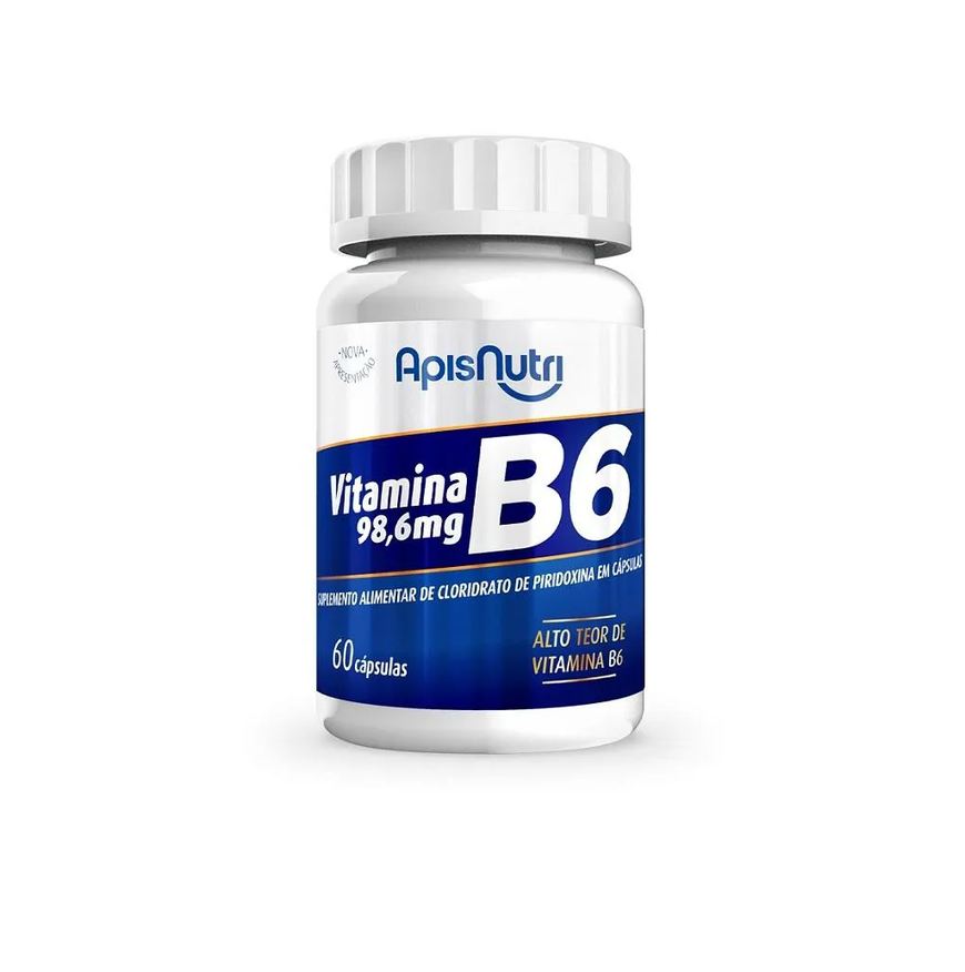 Apisnutri Vitamina B6 - 280mg (60 Cápsulas) - Padrão: Único