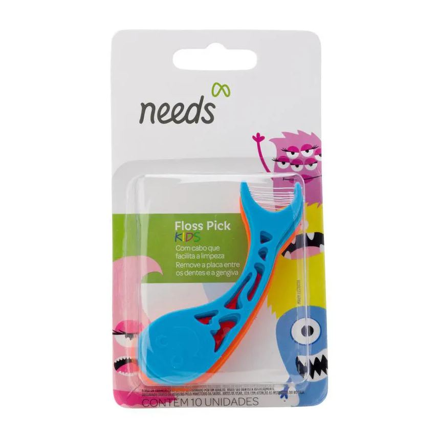 Needs Fio Dental Infantil Floss Pick Kids 10 Unidades