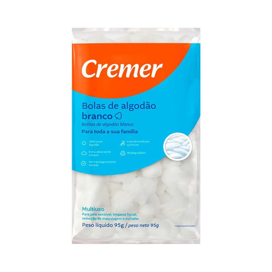 em Algodão Bolas Cremer 95g