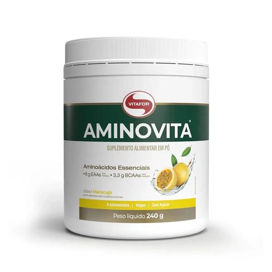 Vitafor Aminovita Aminoácidos Essenciais - 240g Maracujá