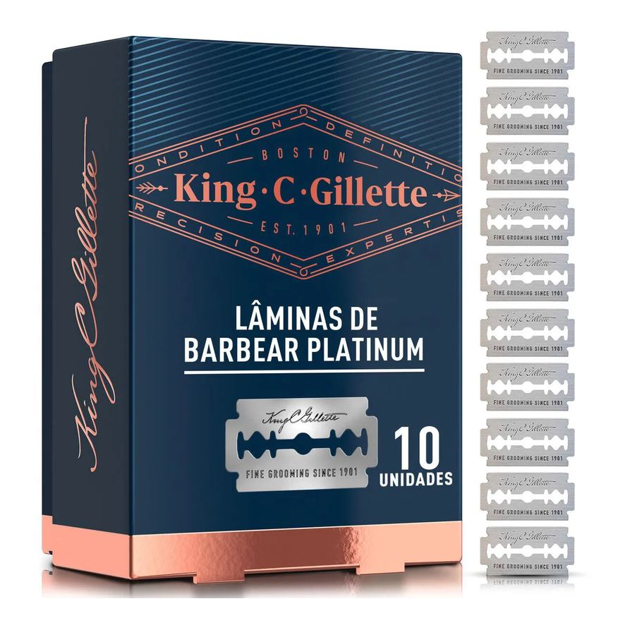 King C Carga para Barbeador . Gillette Duplo Fio 10 unidades