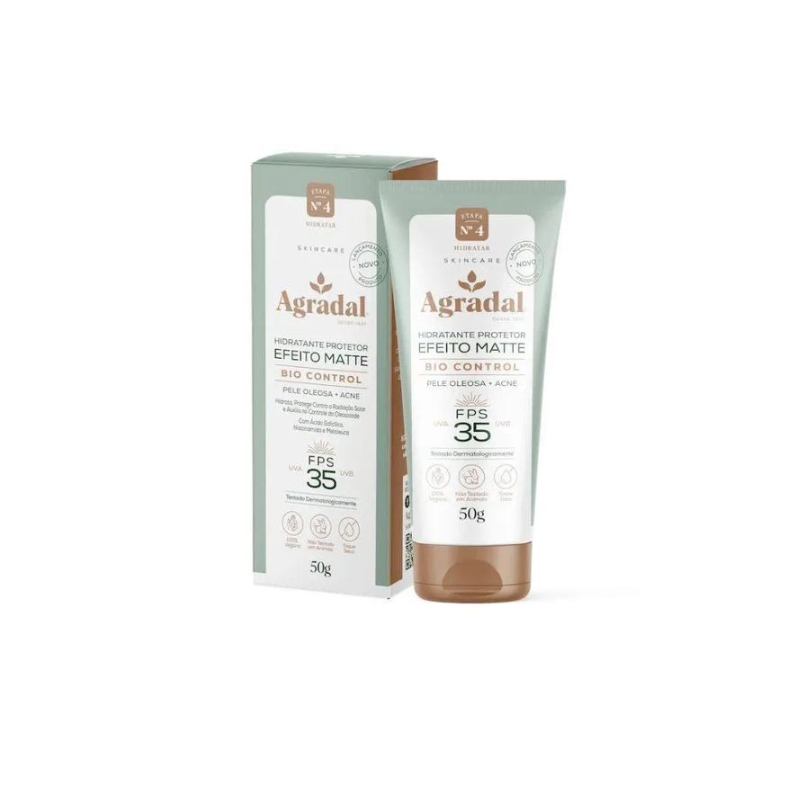 Agradal Protetor Solar Fps35 Hidratante Efeito Matte Bio Control 50g