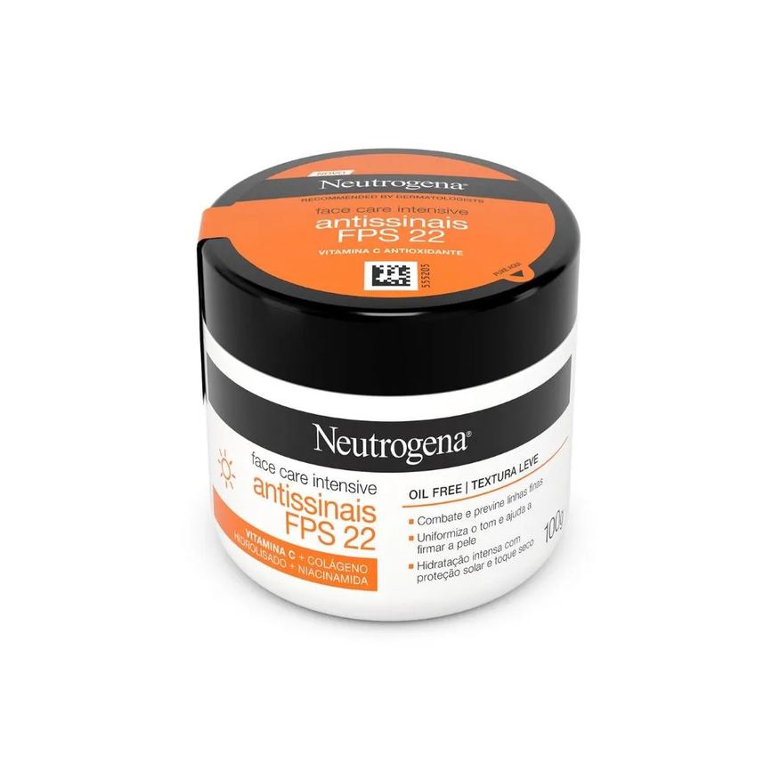 Neutrogena Creme Hidratante Facial Face Care Antissinais Fps22 100g