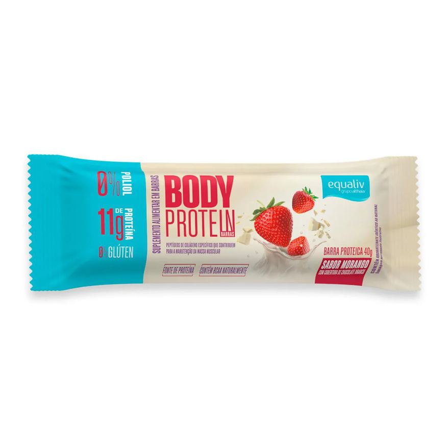 Equaliv Barra de Proteína Body Protein Morango 40g