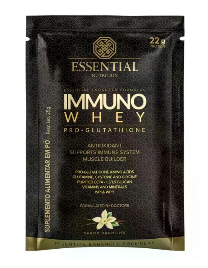 Essential Nutrition Whey Protein Immuno Whey Baunilha Sachê 25g