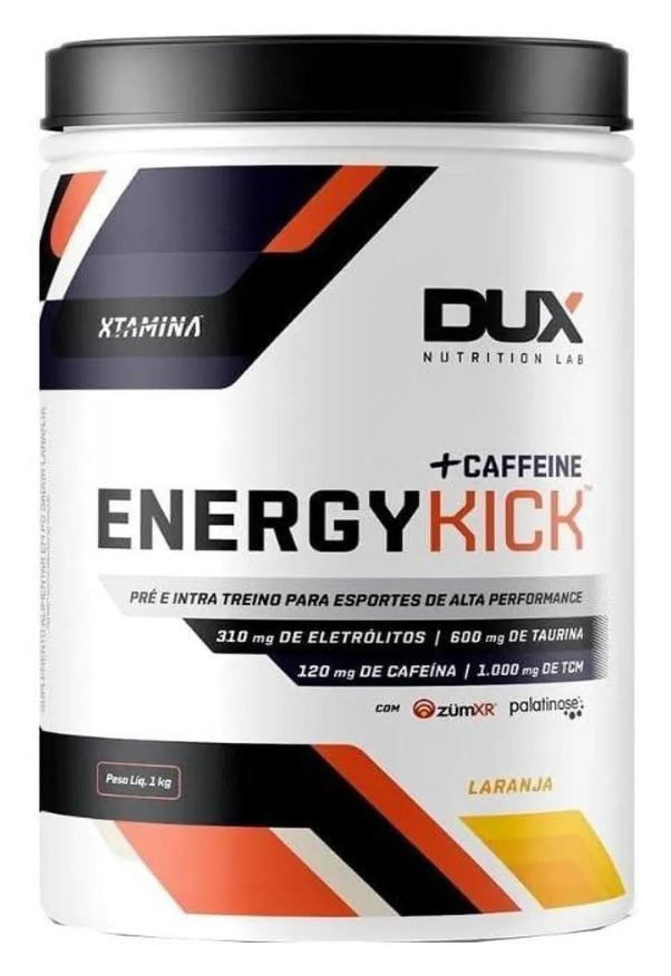 Dux Pré e Intra Treino Nutrition Energy Drink +caffeine Laranja 1kg