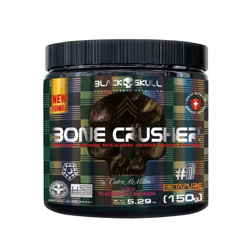 Black Skull Pré-treino Bone Crusher Blackberry Lemonade 150g