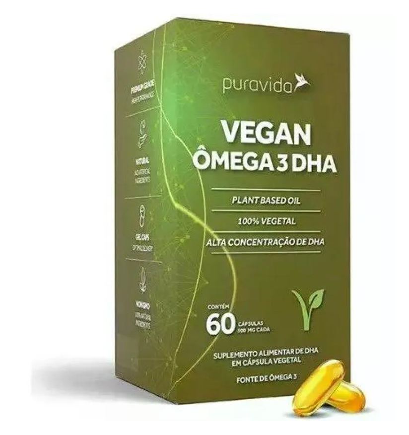 Puravida Vegan Omega 3 Dha 60 cápsulas