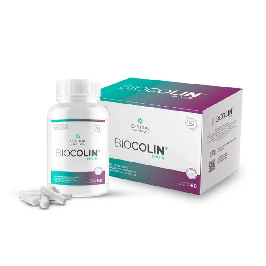 Hair Biocolin Central Nutrition 500mg com 60 cápsulas