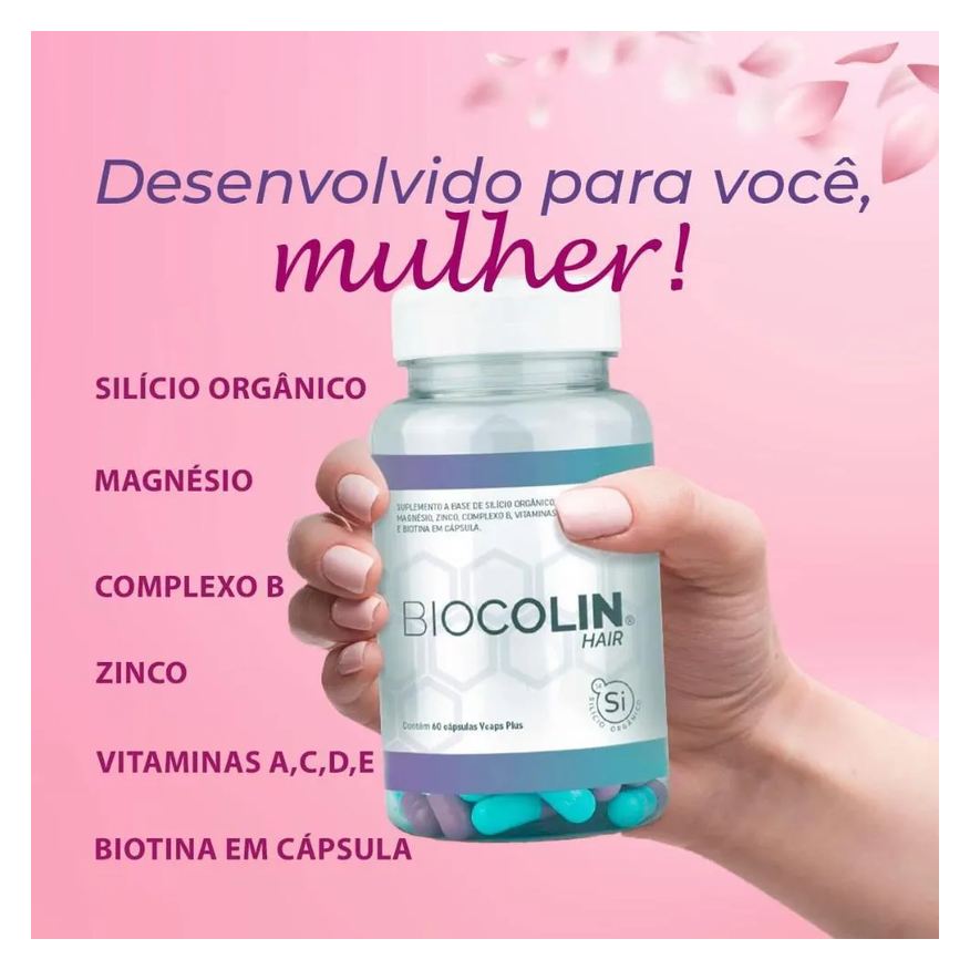 Hair Biocolin Central Nutrition 500mg com 60 cápsulas