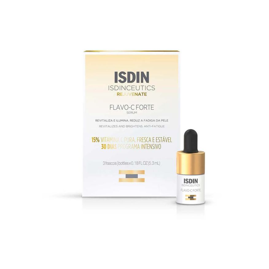 Isdinceutics Sérum Facial Flavo-C Forte 3 Ampolas 5,3ml cada