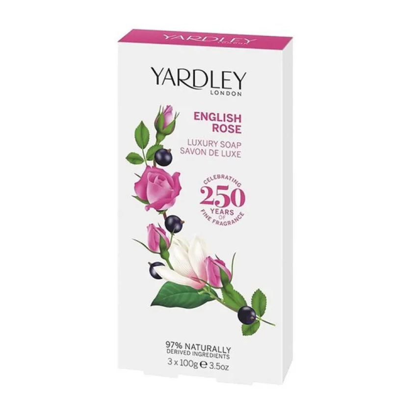 Yardley Kit Sabonetes em Barra English Rose 3 x 100g Cada´