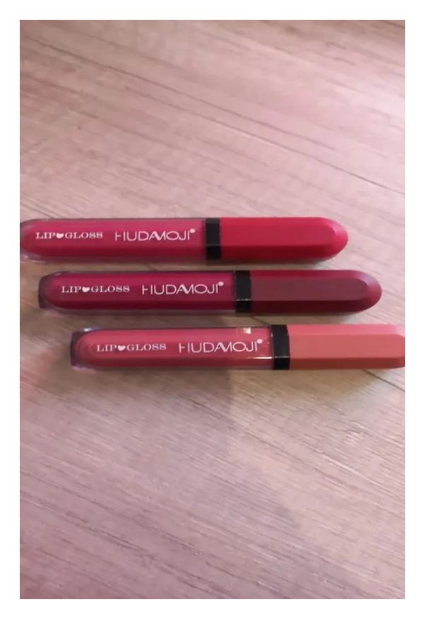 Hudavioji Lip Gloss Kit com 03 Cores