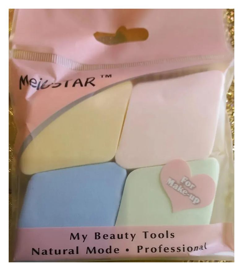 Meiustar Kit Esponjas para Base e Corretivo 04 unidades