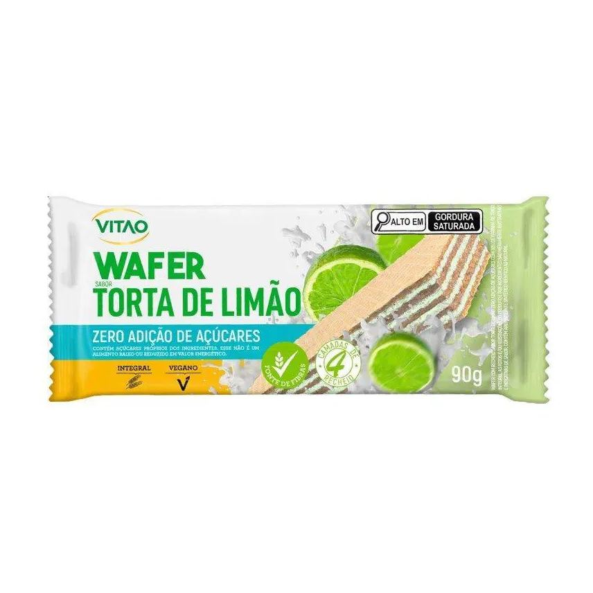 Vitao Wafer Integral Torta Limao Zero 90g