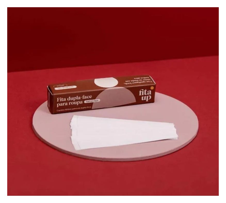 Fitaup 18 Fitas Adesiva Dupla Face Transparente com Decote em V para Corpo Roupa Sutiã | Fita UP