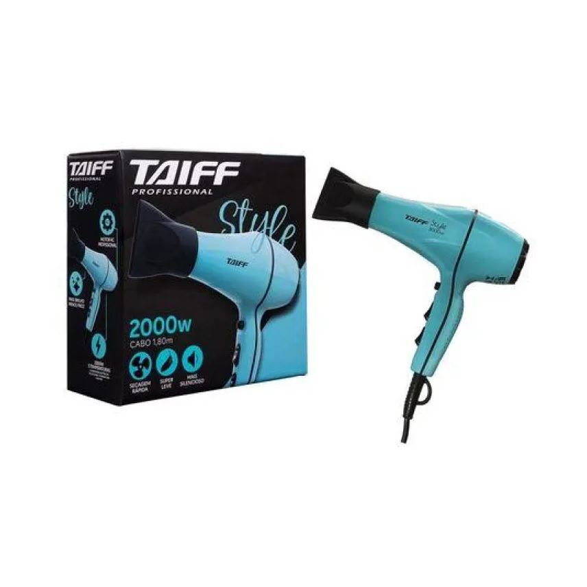de Secador Cabelo Profissional Taiff Style Azul Tiffany 2000w 127v