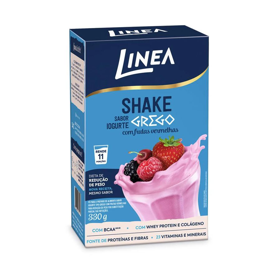 Linea Shake Sabor Iogurte Grego com Frutas Vermelhas 330g