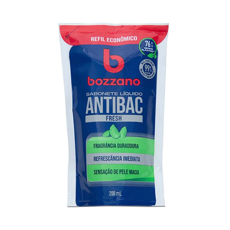 Bozzano Refil Sabonete Líquido Antibac Fresh 200ml